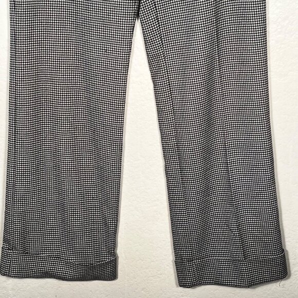 Bandolino Size 4 Stretch Houndstooth Dress Pants Polyester Blend Black & White - Picture 5 of 16
